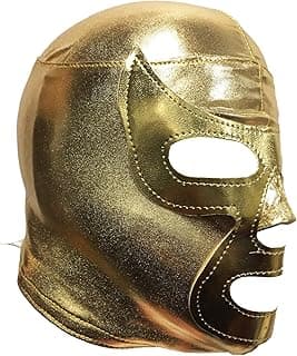 RAMSES JR LYCRA Youth Lucha Libre Wrestling Mask - Costume Wear - GOLD