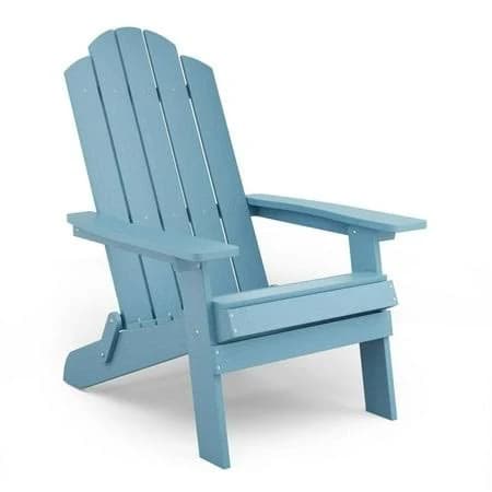 Winsoon All Weather Hips Folding Adirondack Chair Outdoor Patio Chairs Set of 4