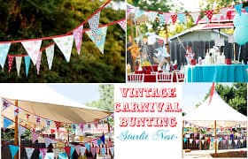 Set of TWO Carnival Themed Fabric Bunting Banners, Vintage Circus, Designer's Choice. Flag Garland for Kids Room, Weddings and Parties. - Etsy