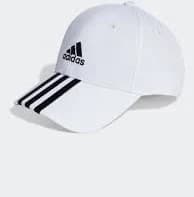 adidas White Baseball 100% Cotton 3-Stripe Cap