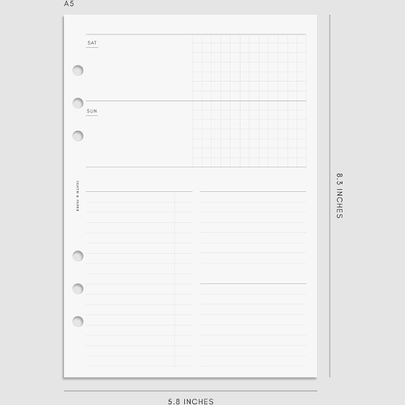 cloth & paper Undated Planner Insert Sampler