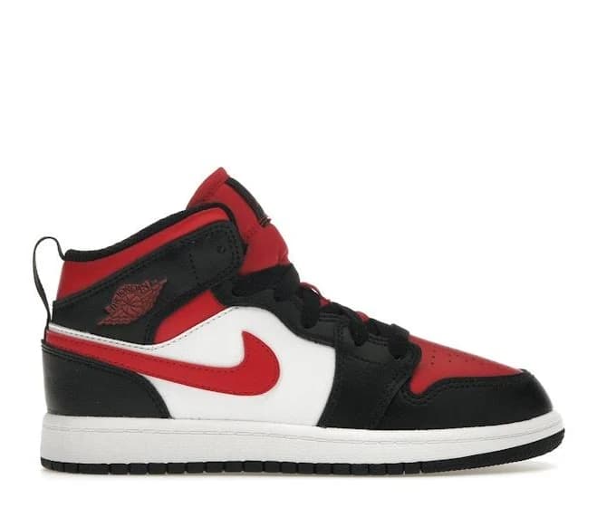 Jordan 1 Mid Black Fire Red
