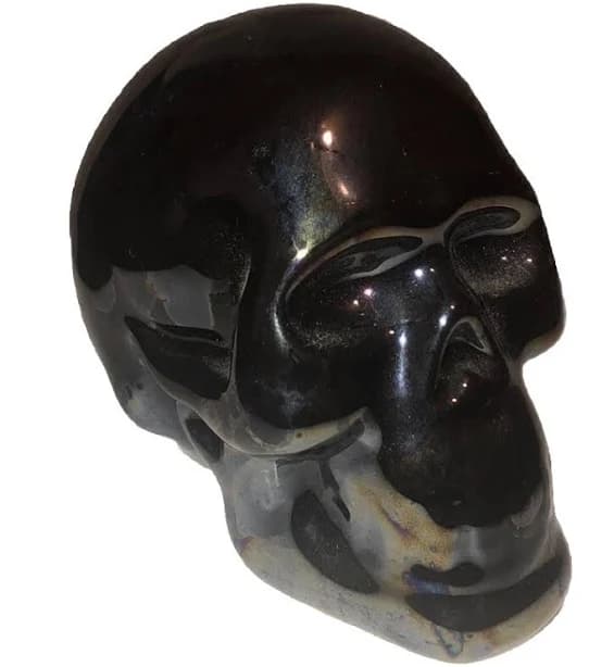 Medieval Collectibles Black Skull Figurine