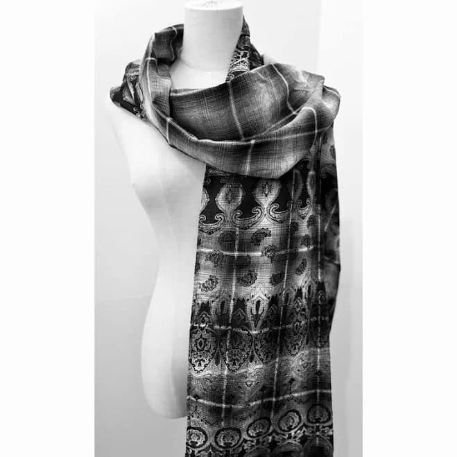 Stetson Men's Two Side Plaid Scarf