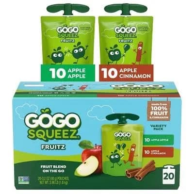 Gogo Squeez Fruit On The Go Apple & Cinnamon Variety Pack