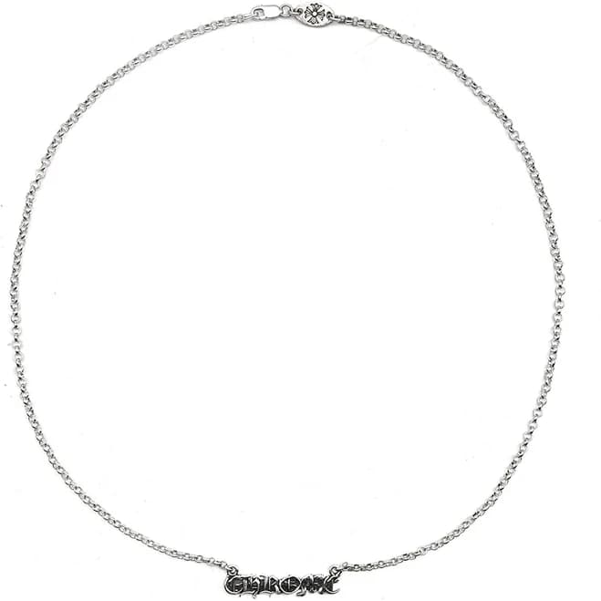 Chrome Hearts 925 Silver Chrome Logo Necklace