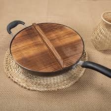 Homoyoyo Large Round Wooden Wok Lid Cover Brown Moisture Resistant Cooking Kitchen Tool 1 Set - Walmart.com