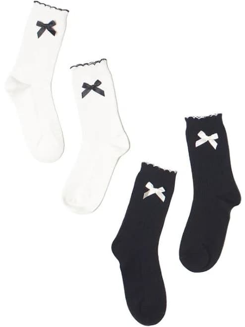 Bow Detail Crew Socks