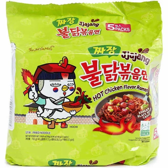 Samyang Hot Chicken Ramen jjajang Flavor 5 Pack
