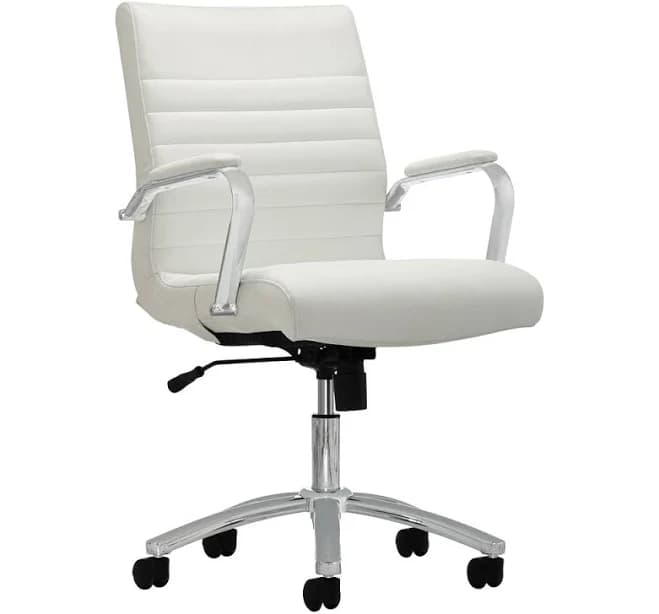 Realspace Modern Comfort Winsley Bonded Leather Mid-Back Chair
