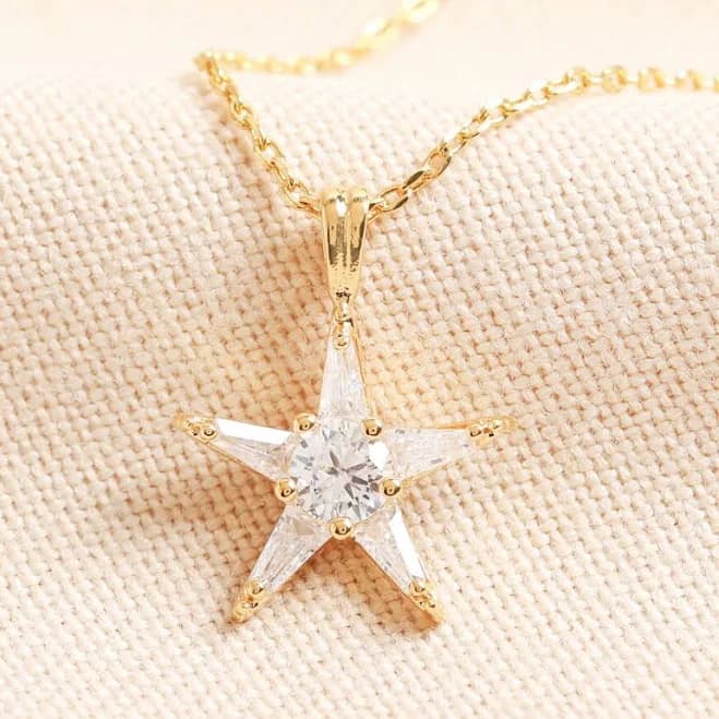 Lisa Angel Jewellery Collection Crystal Star Pendant Necklace