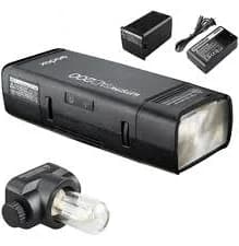 Godox Ad200 Pocket Flash Speedlite TTL Monolight 2.4G 1/8000 HSS with 2900mAh Battery and Bare Bulb