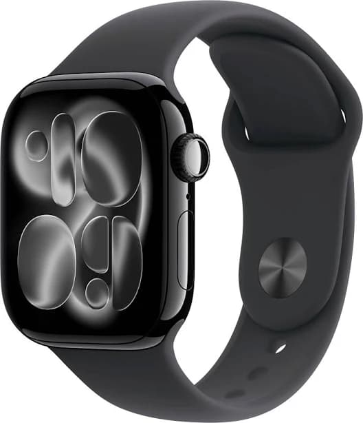 Apple Watch Series 11 (GPS+Cellular) 42mm Aluminum Case with Black Sport Band - M/L - Jet Black (Verizon) - (2025)