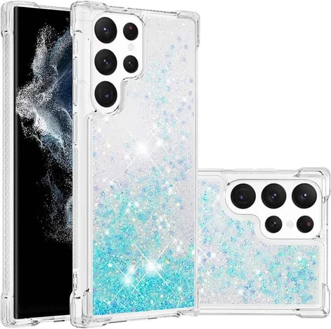 Galaxy S23 Ultra Bling Glitter Liquid Clear Floating Case