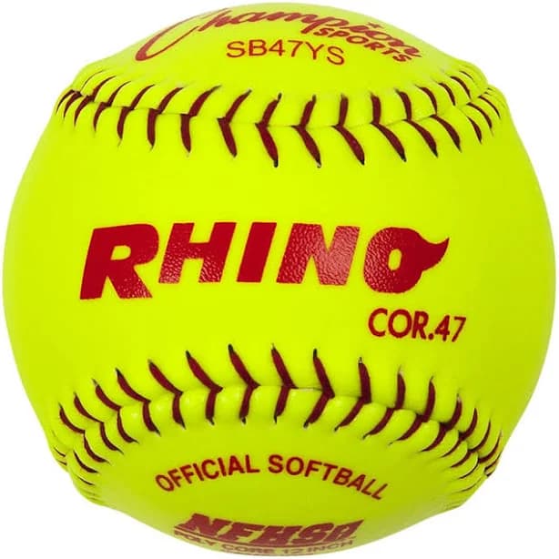 Champion Sports 12 in. Optic Synthetic Leather Softball (Set of 12)