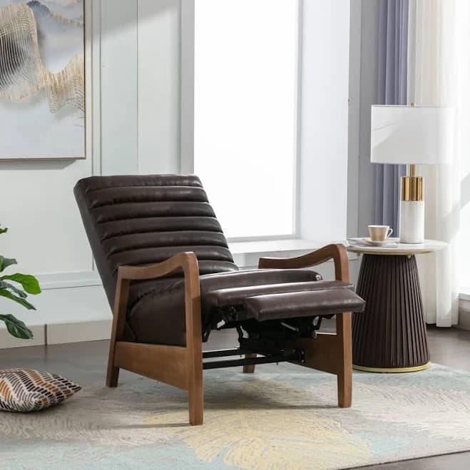 Winston Porter Bauhaus Mid Century Push Back Recliner