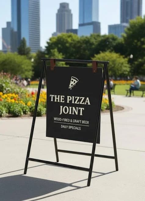 Custom Sidewalk Sign | Eye-Catching A-Frame Board for Shops, Cafes & Restaurants | Outdoor Storefront Advertising Sign
