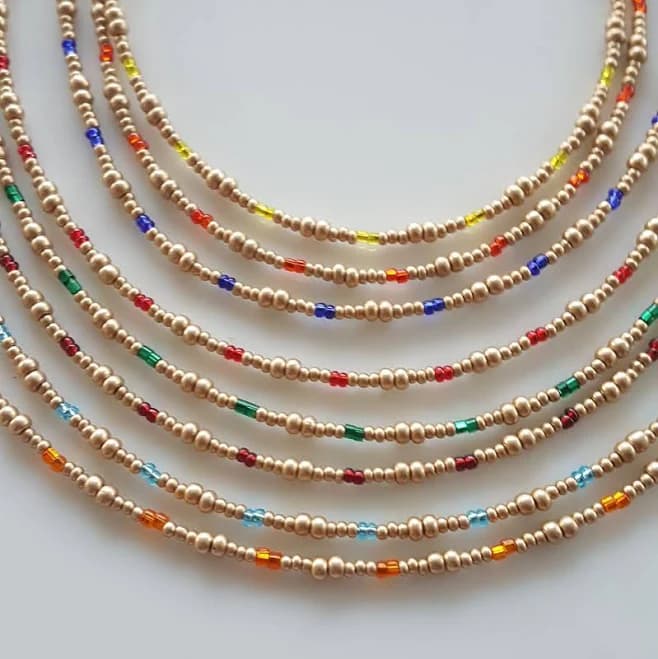 Tiny Minimalist Beaded Choker Necklace
