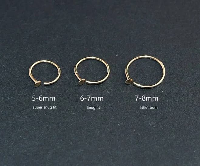 22 Gauge Snug Fit Silver Nose Hoop