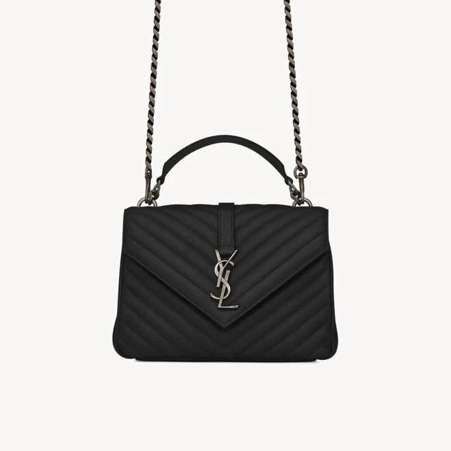 SAINT LAURENT College Medium Quilted Leather Shoulder Bag