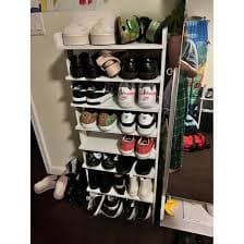 Amazon.com: LIUMT Wooden Vertical Shoe Cabinets, Corner Closet Organizer, Shoe Storage Stand Tower, 20 "W x 62 "H x 11 "D, Vintage Home Decoration for Livingroom Entryway (White,11.02Wx45.07H) : Home & Kitchen