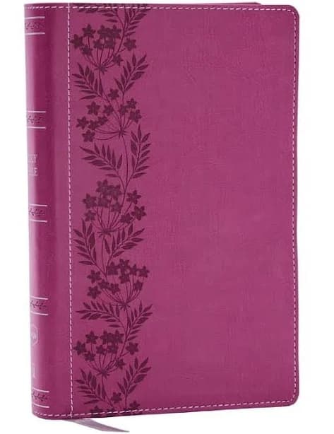 NKJV Personal Size Large Print Bible with 43,000 Cross References, Pink Leathersoft, Red Letter, Comfort Print [Book]
