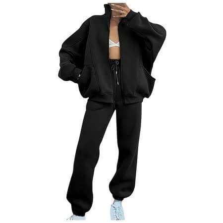 Women's Slim Fit Long Sleeve Zip Up Sweatsuits