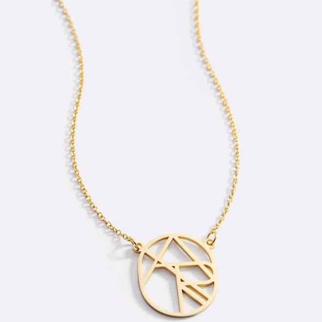 Minimalist Monogram Name Necklace 18k Sterling