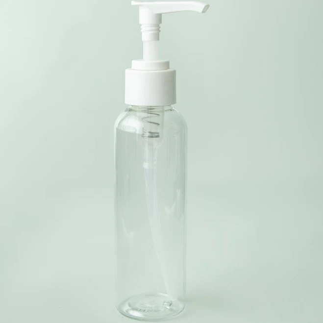 4 oz Clear Cosmo Bottle with Black Pump Top