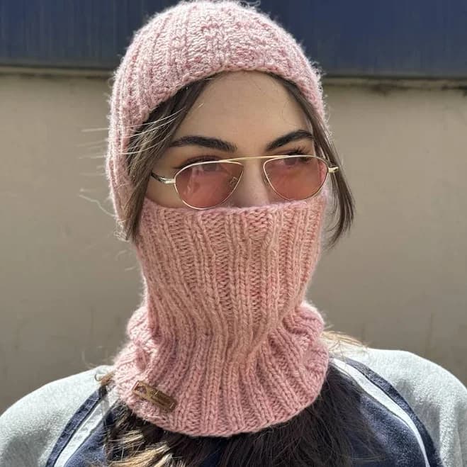 Hand Knitted Wool Balaclava Ski Mask