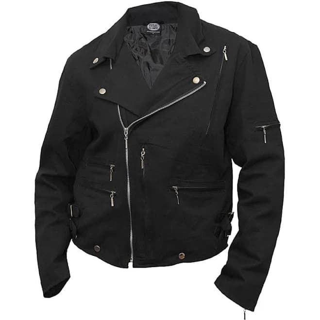 Bone Finger Lined Biker Jacket