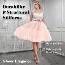 Zooey Luxury Chiffon Adult Petticoat Slip - Peach – Malcomodes.biz