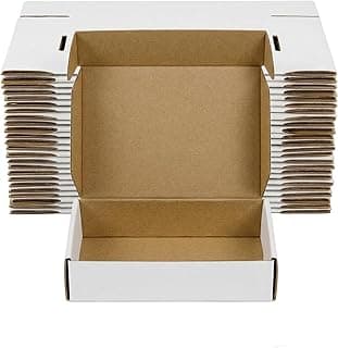 ZxeluPapr 20 Pack 12x9x4 Shipping Boxes, White Corrugated Cardboard Packaging Box for Small Business