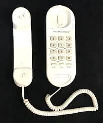 Vintage White Spectra Phone TP-9 Slimline Push Button Wall or Desk Trimline