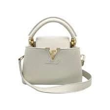Louis Vuitton Capucines Mini 2-Way Shoulder Bag M24733 in White Leather for W...