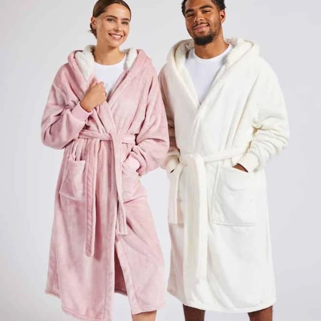 Personalized Fluffy Sherpa Hooded Robe