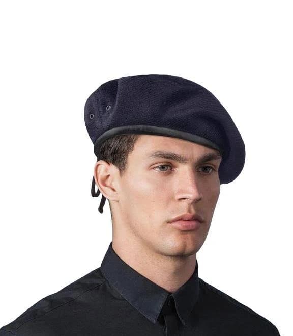 Eric Javits Men's Kaden Wool Beret Hat with Leather Trim