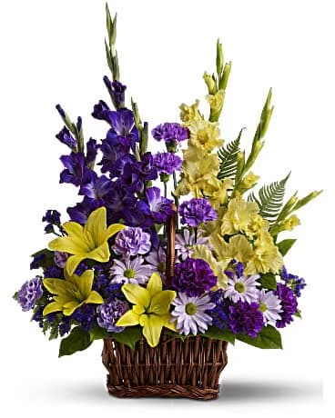 Teleflora Multi-Colored Mixed Bouquets Basket of Memories