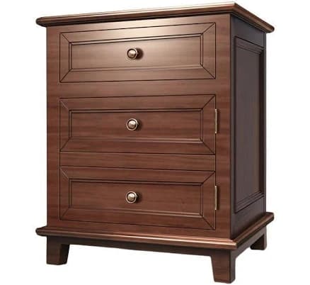Solid Wood Walnut Finish Security Safe