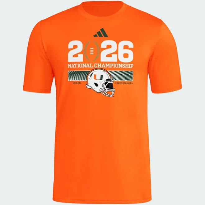 Miami Hurricanes MENS adidas 2026 CFP National Championship Performance T-Shirt