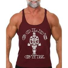Amazon.com: Gold's Gym Tank Top Stringer- Official Licensed - ST-2 (XL, Burgundy) : Clothing, Shoes & Jewelry