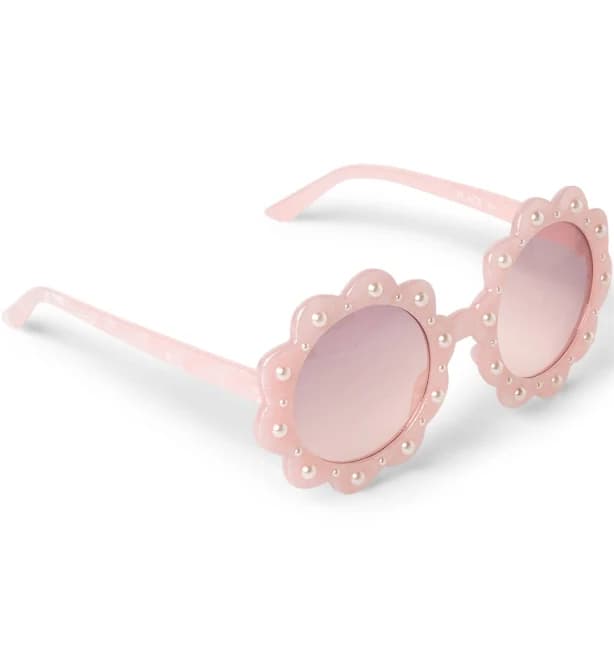 The Children's Place Girls Faux Pearl Flower Sunglasses