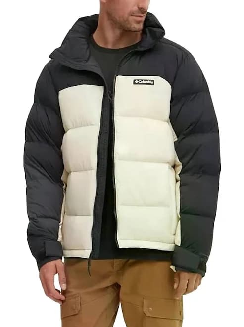 Columbia Color-block Puffer Men Jacket - White