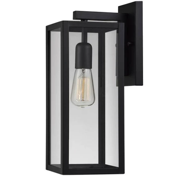 Globe Electric Vintage 1-Light Matte Black Hurley Wall Sconce