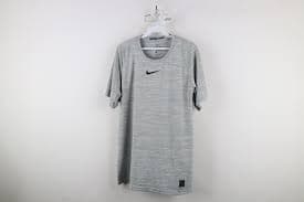 Nike × Vintage Nike Pro Compression Center Swoosh Gym Training T-Shirt Gray | Grailed
