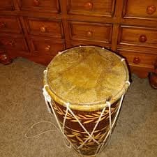 Vintage Hand Carved Wood African Double Sided Drum 15 1/2 Inch. | eBay