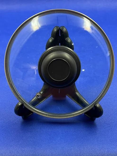 Cookware Pot Replacement 7" Lid Glass 6.75" Rim Black Handle Knob