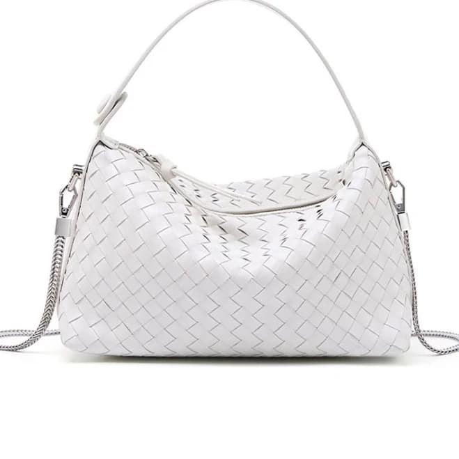 Woven Chain Shoulder Bag Leather Handbags
