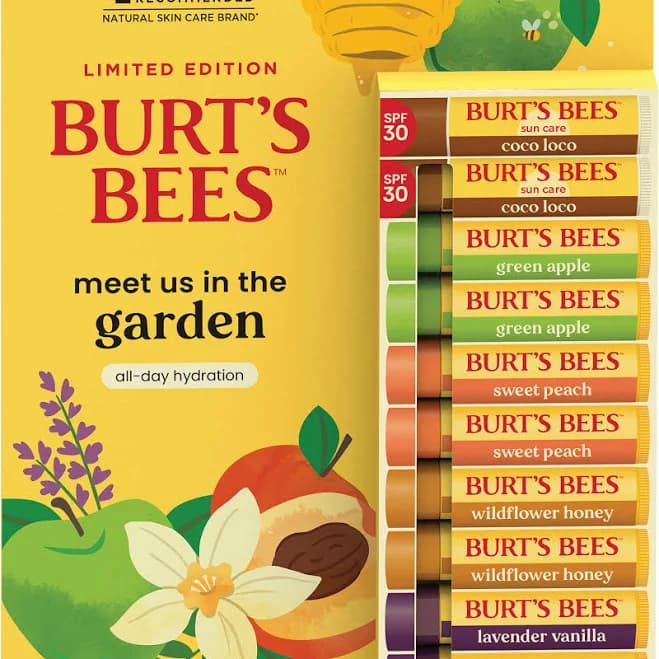 Burt's Bees Garden Party Moisturizing Lip Balm Value Pack