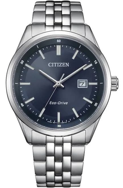 Citizen Black Dial Eco-Drive Mens Stainless Steel Watch BM7560-59E